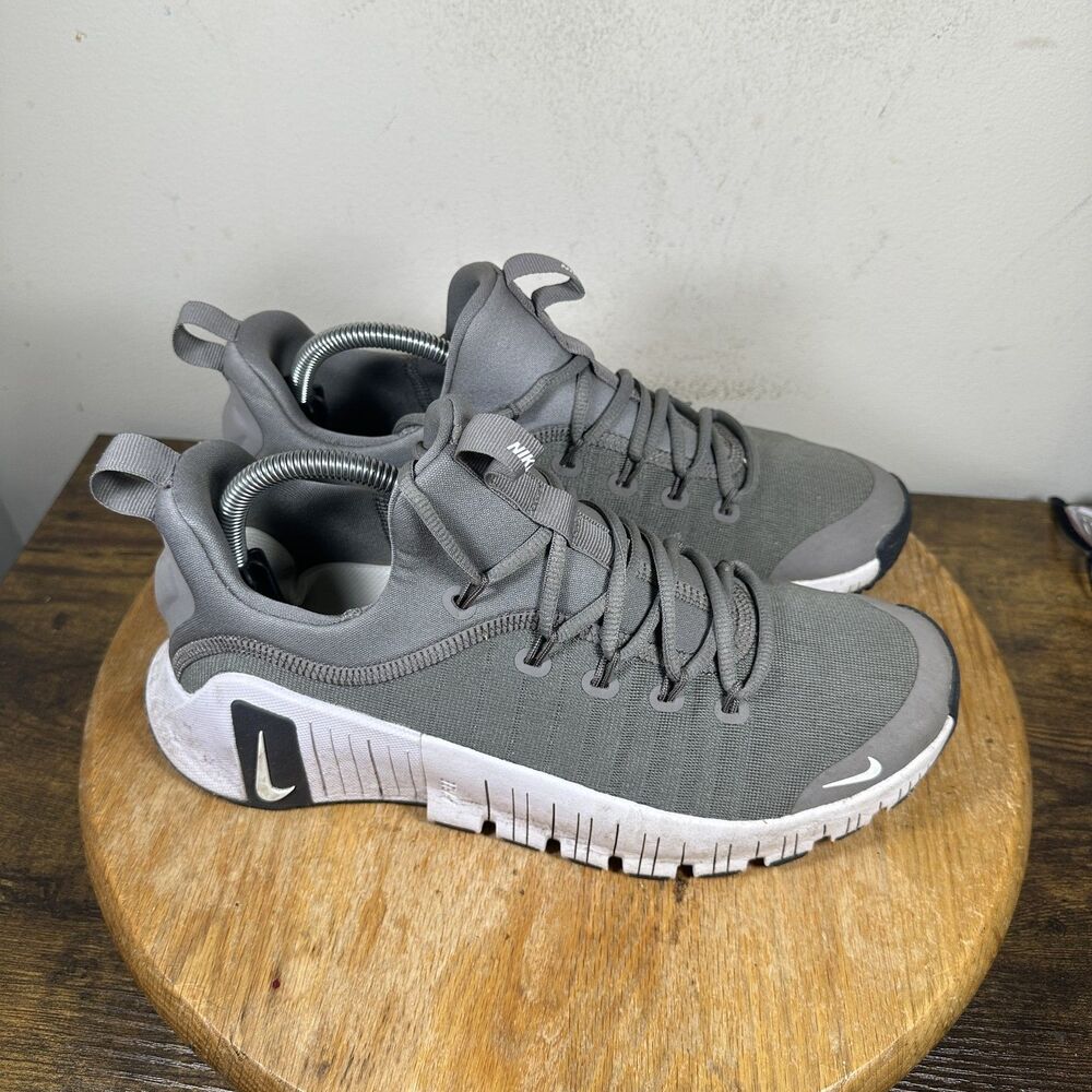Nike Free Metcon 6 Shoes Mens Size 9 Gray White Training CrossFit FJ7127-002